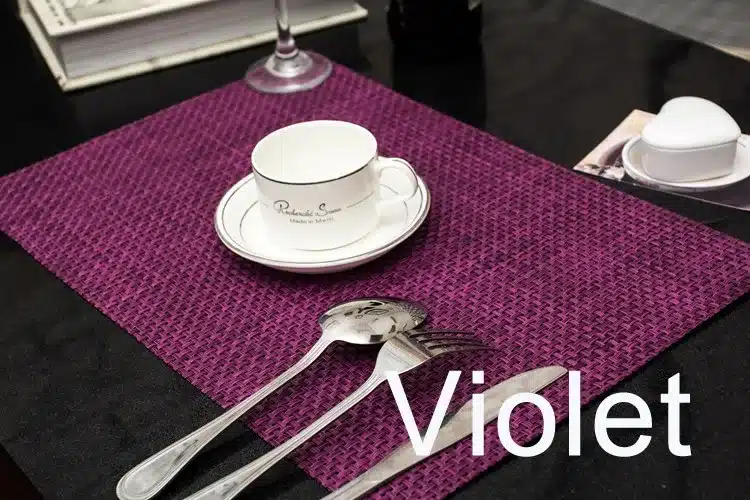 4 Pcs/lot weave Placemat fashion pvc dining table mat disc pads bowl pad coasters waterproof table cloth pad slip-resistant pad 5