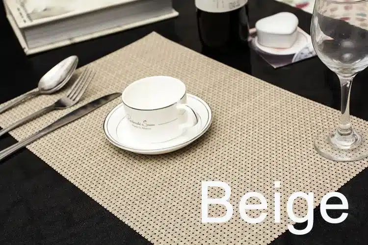 4 Pcs/lot weave Placemat fashion pvc dining table mat disc pads bowl pad coasters waterproof table cloth pad slip-resistant pad 9