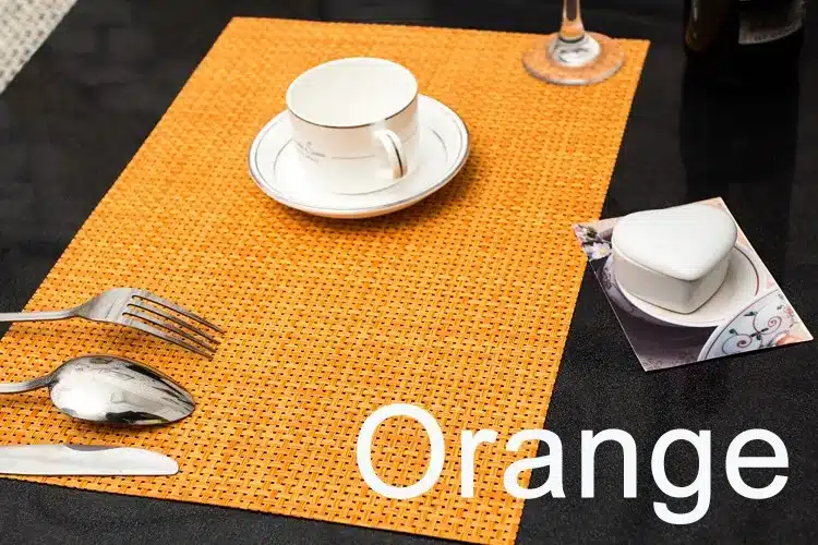4 Pcs/lot weave Placemat fashion pvc dining table mat disc pads bowl pad coasters waterproof table cloth pad slip-resistant pad 11