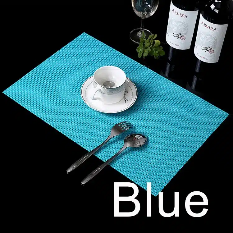 4 Pcs/lot weave Placemat fashion pvc dining table mat disc pads bowl pad coasters waterproof table cloth pad slip-resistant pad 17