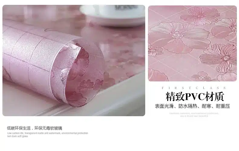 PVC waterproof table cloth soft glass plastic tablecloth table MATS from XiCha several pad frosted crystal plate 20