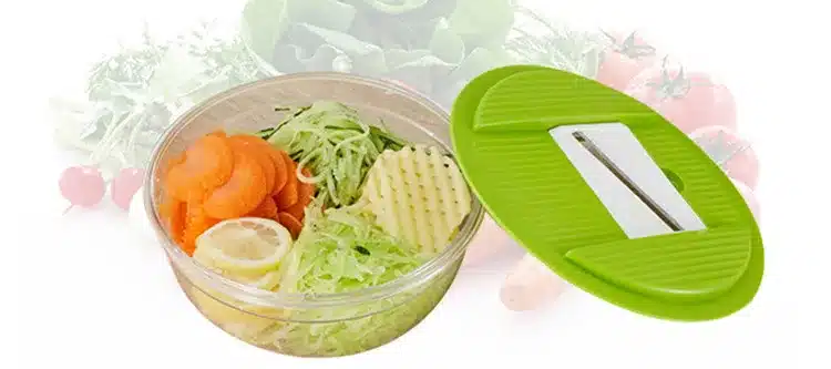 LMETJMA Mandoline Vegetable Slicer Dicer Fruit Cutter Slicer With 4 Interchangeable Stainless Steel Blades Potato Slicer Tool 5