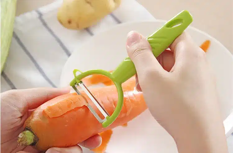LMETJMA Mandoline Vegetable Slicer Dicer Fruit Cutter Slicer With 4 Interchangeable Stainless Steel Blades Potato Slicer Tool 21