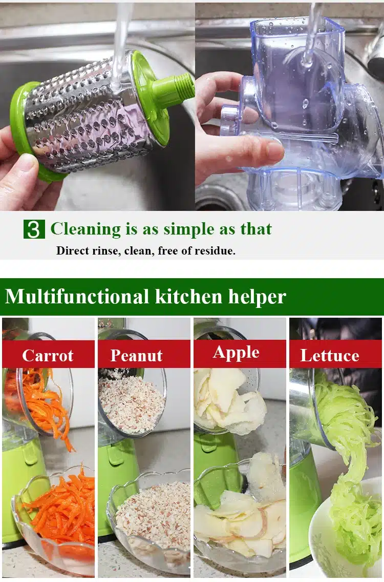 DUOLVQI Round Mandoline Slicer Vegetable Cutter Manual Potato Julienne Carrot Slicer Cheese Grater Stainless Steel BladesKitchen 19