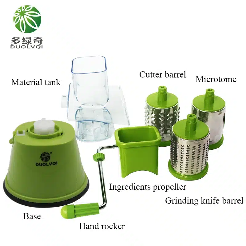 DUOLVQI Round Mandoline Slicer Vegetable Cutter Manual Potato Julienne Carrot Slicer Cheese Grater Stainless Steel BladesKitchen 20