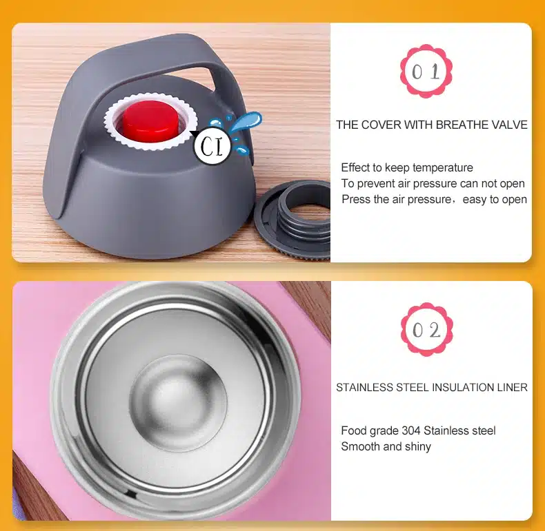Premium Quality Food Flask Thermos Food Container Thermos Bottle for Soup with Thermo Bag Vacuum flask Insulated Stew Pot 63