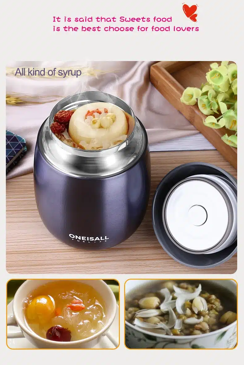 Premium Quality Food Flask Thermos Food Container Thermos Bottle for Soup with Thermo Bag Vacuum flask Insulated Stew Pot 84