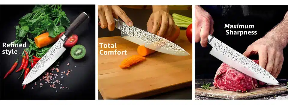 Kitchen Knife 8 inch Professional Chef Knives Japanese 7CR17 440C High Carbon Stainless Steel Meat Santoku Knife Pakka Wood 7