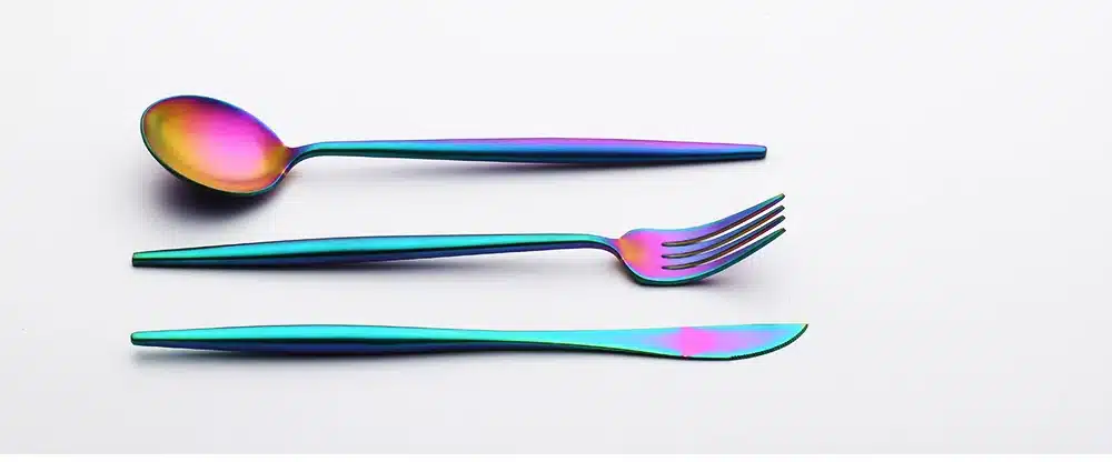 4 PCS/Set Rainbow Silverware New Arrival Stainless Steel Cutlery Set Dinnerware Set Colorful Creative Dinner Set Christmas Gift 2