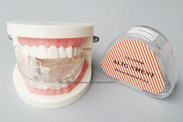 New 2Pcs/lot Dental Tooth Orthodontic Appliance Trainer Alignment Braces Mouthpieces On Sale Teeth Care 12