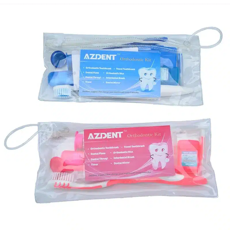 AZDENT Professional Teeth Whitening Strips Teeth Whitening Kit Tooth Brush Interdental brush Floss Oral Care Kit Oral Clean tool 10