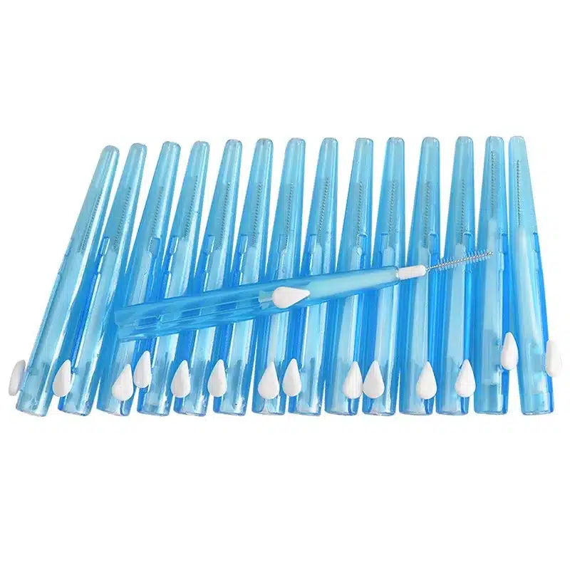 AZDENT 30pcs Dental Floss Push-Pull Interdental Brushes 0.7mm Gum Slim Soft Tooth Pick Interdental Cleaners Oral Care Tool 3
