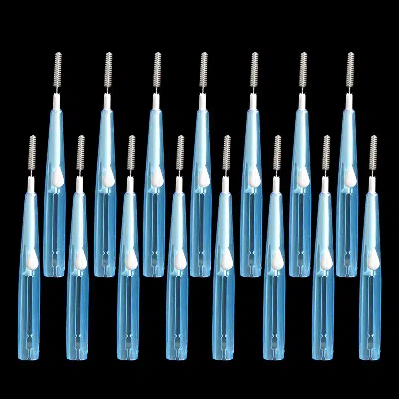 AZDENT 30pcs Dental Floss Push-Pull Interdental Brushes 0.7mm Gum Slim Soft Tooth Pick Interdental Cleaners Oral Care Tool 5