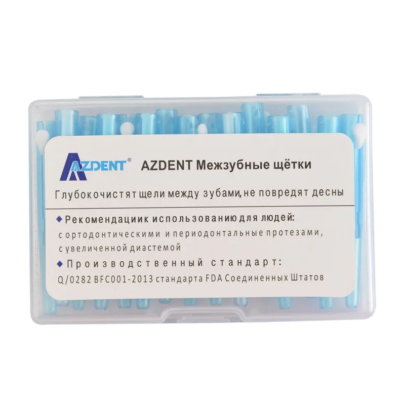 AZDENT 30pcs Dental Floss Push-Pull Interdental Brushes 0.7mm Gum Slim Soft Tooth Pick Interdental Cleaners Oral Care Tool 8