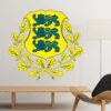 eesti vapp kollasel taustal seinal