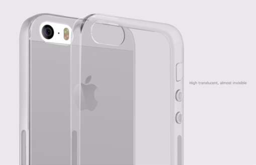 läbipaistev iphone 5s ümbris, mis katab telefoni tagakülje ja küljed