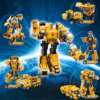 kollased ja mustad transformaator robotautod erinevates vormides