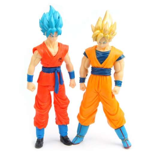 kaks anime stiilis figuriini erksates oranžides ja sinistes kostüümides