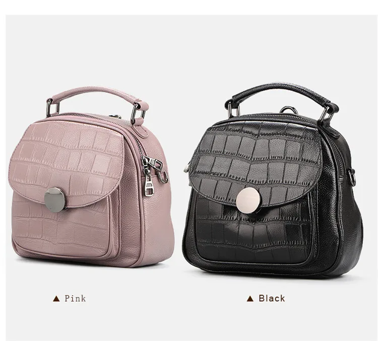 QIWANG Genuine Leather Backpack Woman Beige Bag Luxury Backpacks Purse Ladies Travel Bag Small Backpack for Girl 20