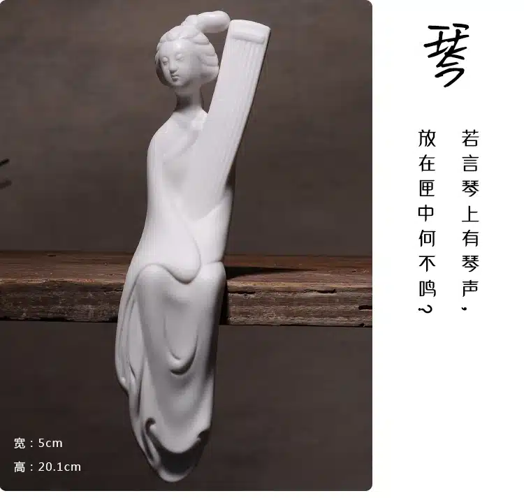 F Dehua White Porcelain Home Ornaments Classical Ladies Home Furnishing Decoration Creative Ceramic Tea Living Room Figurines 16