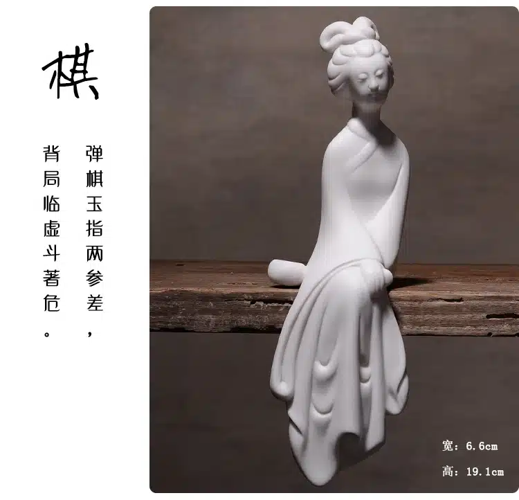 F Dehua White Porcelain Home Ornaments Classical Ladies Home Furnishing Decoration Creative Ceramic Tea Living Room Figurines 17