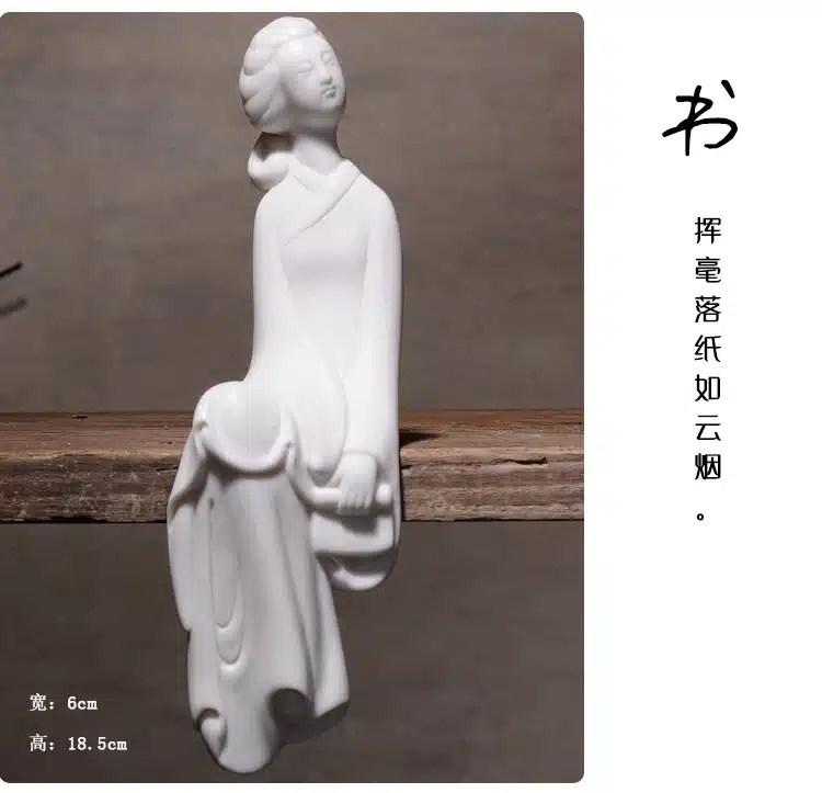 F Dehua White Porcelain Home Ornaments Classical Ladies Home Furnishing Decoration Creative Ceramic Tea Living Room Figurines 18