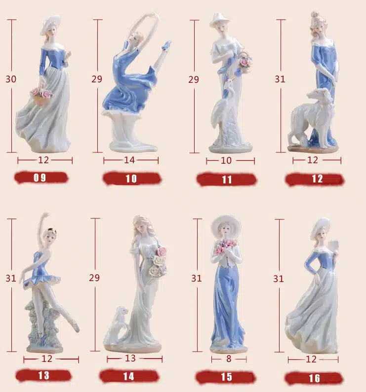 High Grade ceramic Goddess girls lady figurines home decor crafts room decor Wedding handicraft ornament porcelain statue 0510 10