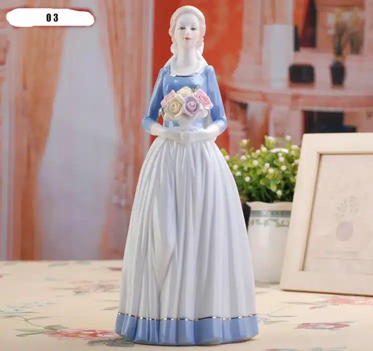 High Grade ceramic Goddess girls lady figurines home decor crafts room decor Wedding handicraft ornament porcelain statue 0510 14