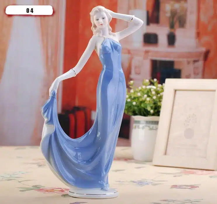 High Grade ceramic Goddess girls lady figurines home decor crafts room decor Wedding handicraft ornament porcelain statue 0510 15