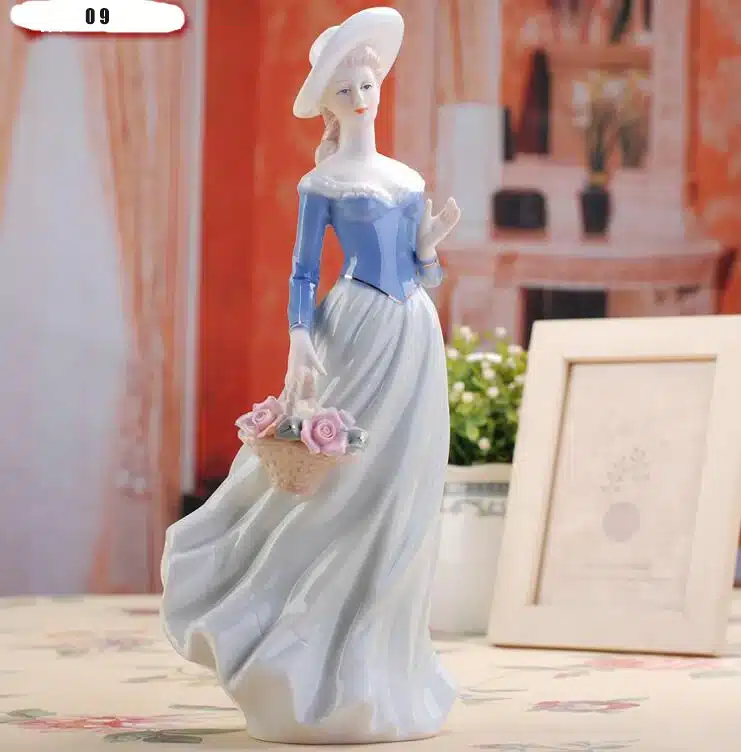 High Grade ceramic Goddess girls lady figurines home decor crafts room decor Wedding handicraft ornament porcelain statue 0510 20