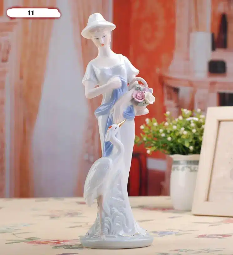 High Grade ceramic Goddess girls lady figurines home decor crafts room decor Wedding handicraft ornament porcelain statue 0510 22