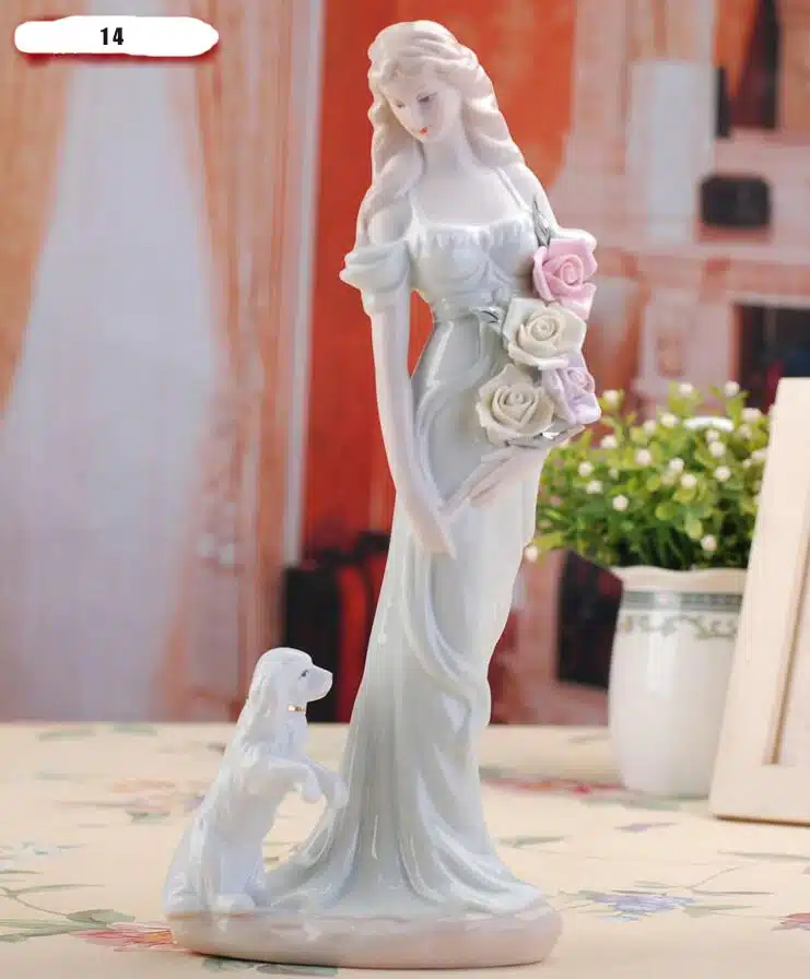 High Grade ceramic Goddess girls lady figurines home decor crafts room decor Wedding handicraft ornament porcelain statue 0510 25