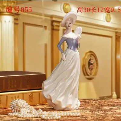 High Grade ceramic Goddess girls lady figurines home decor crafts room decor Wedding handicraft ornament porcelain statue 0510 27