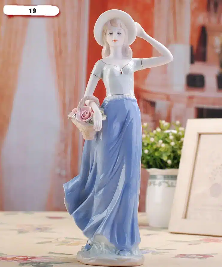 High Grade ceramic Goddess girls lady figurines home decor crafts room decor Wedding handicraft ornament porcelain statue 0510 30
