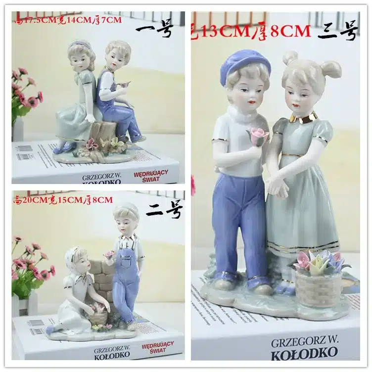 ceramic dolls for girls loves home decor crafts room decoration handicraft kids porcelain figurines wedding decorations 9
