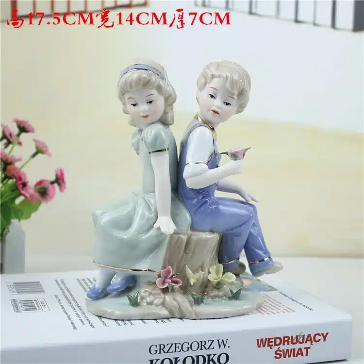ceramic dolls for girls loves home decor crafts room decoration handicraft kids porcelain figurines wedding decorations 10