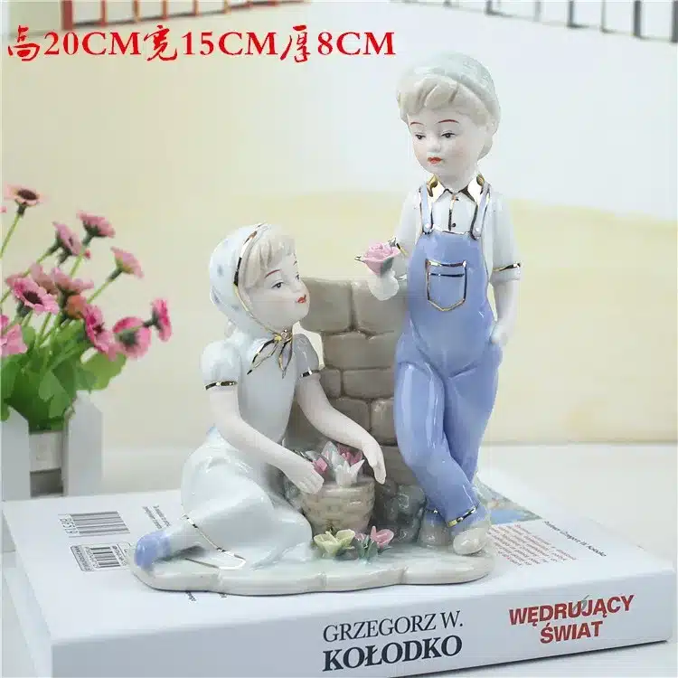 ceramic dolls for girls loves home decor crafts room decoration handicraft kids porcelain figurines wedding decorations 14