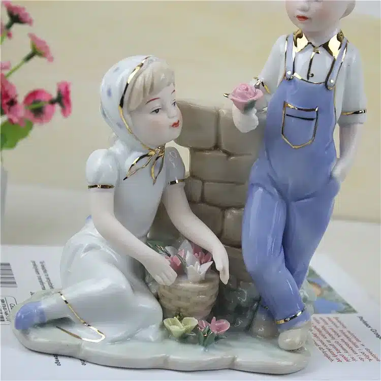 ceramic dolls for girls loves home decor crafts room decoration handicraft kids porcelain figurines wedding decorations 16