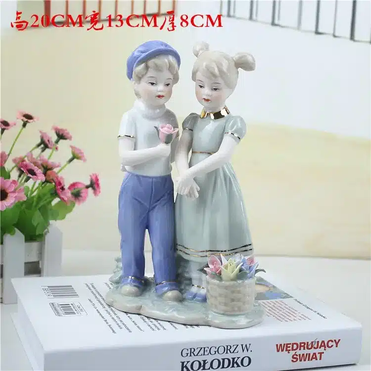ceramic dolls for girls loves home decor crafts room decoration handicraft kids porcelain figurines wedding decorations 22