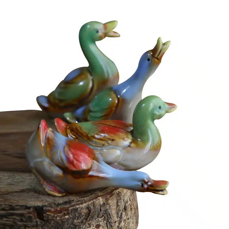 Desktop Decoration Cute Goose Figurine Creative Home Decor Crafts Birthday Wedding Gifts Ceramic Desktop Decor Statue 2