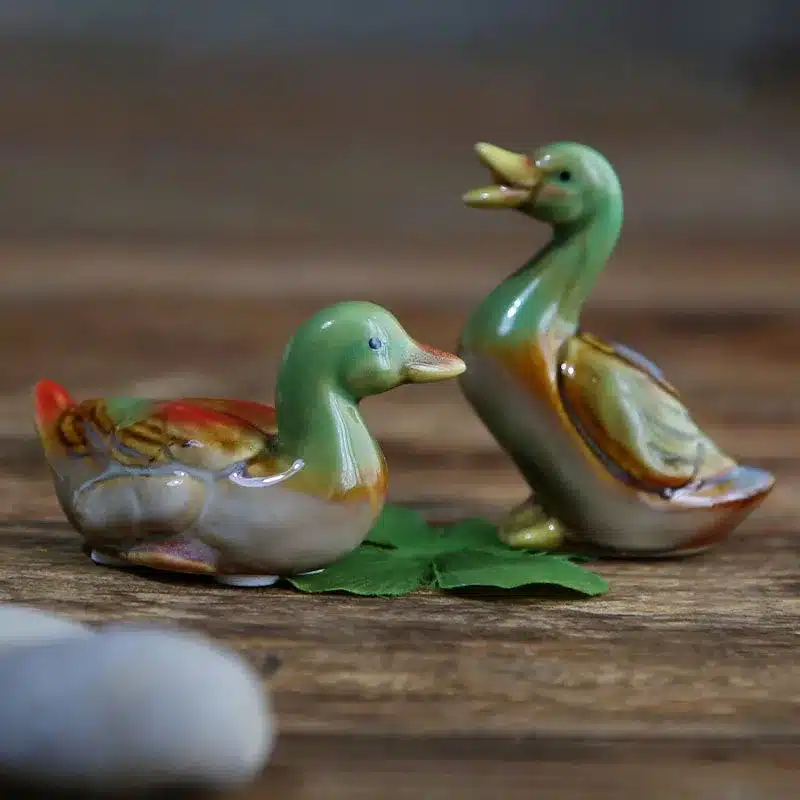 Desktop Decoration Cute Goose Figurine Creative Home Decor Crafts Birthday Wedding Gifts Ceramic Desktop Decor Statue 3