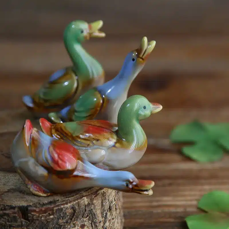 Desktop Decoration Cute Goose Figurine Creative Home Decor Crafts Birthday Wedding Gifts Ceramic Desktop Decor Statue 10
