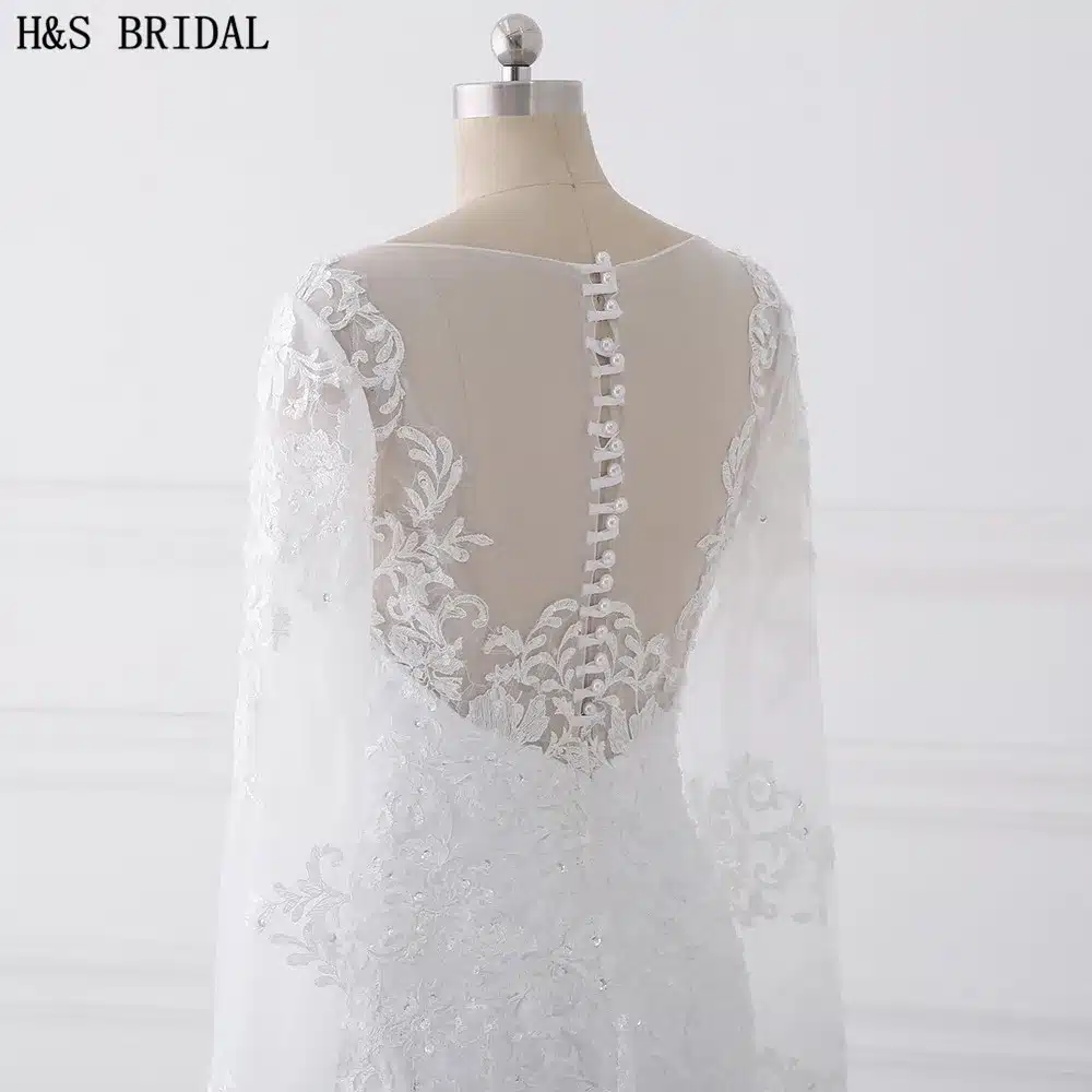 H&S BRIDAL Long Sleeve wedding dress mermaid 2018 Beaded Embroidered Lace Wedding Dresses Vestido De Noiva Wedding Gown 6