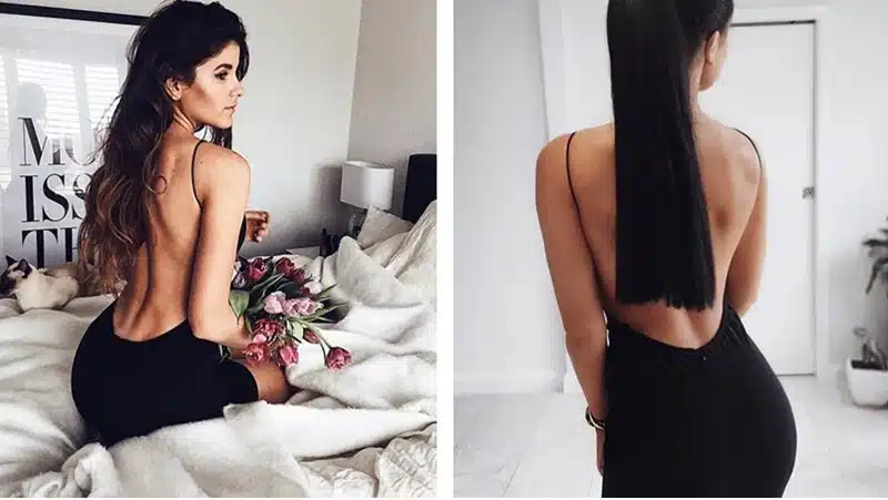 Nadafair 95% Cotton Spaghetti Strap Black Sexy Club Backless Bodycon Dress Women Summer Beach Casual Mini Dress 15
