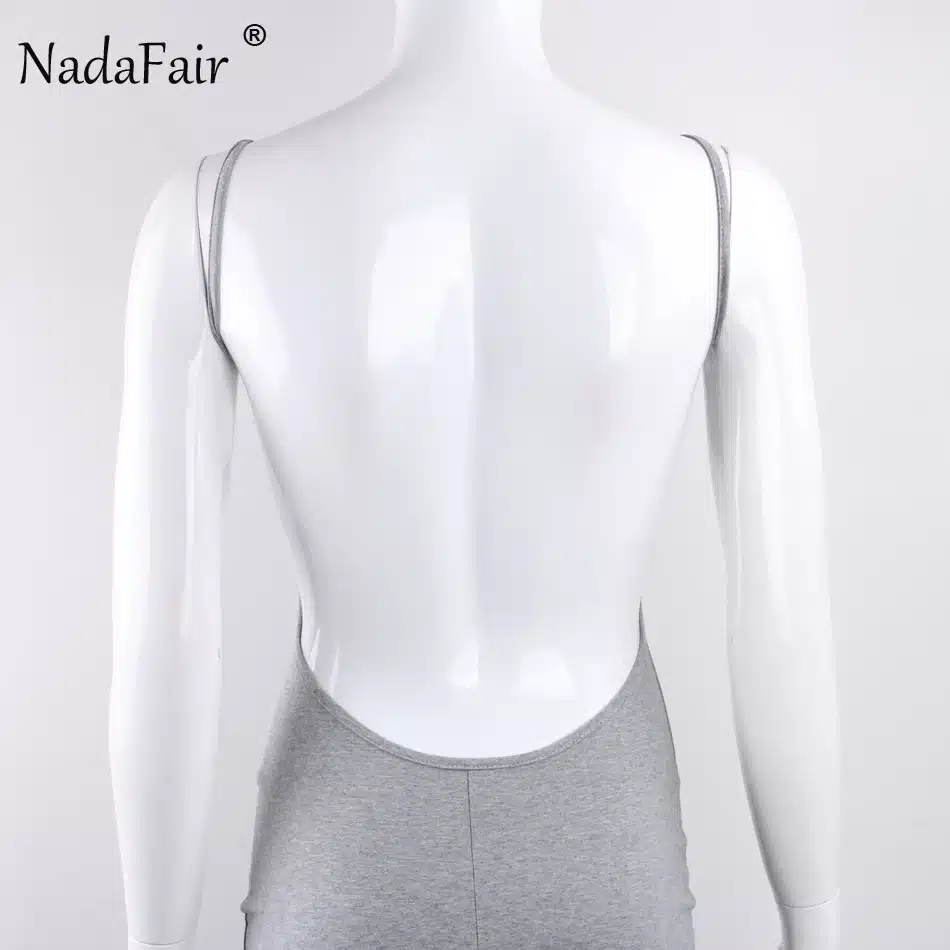 Nadafair 95% Cotton Spaghetti Strap Black Sexy Club Backless Bodycon Dress Women Summer Beach Casual Mini Dress 22
