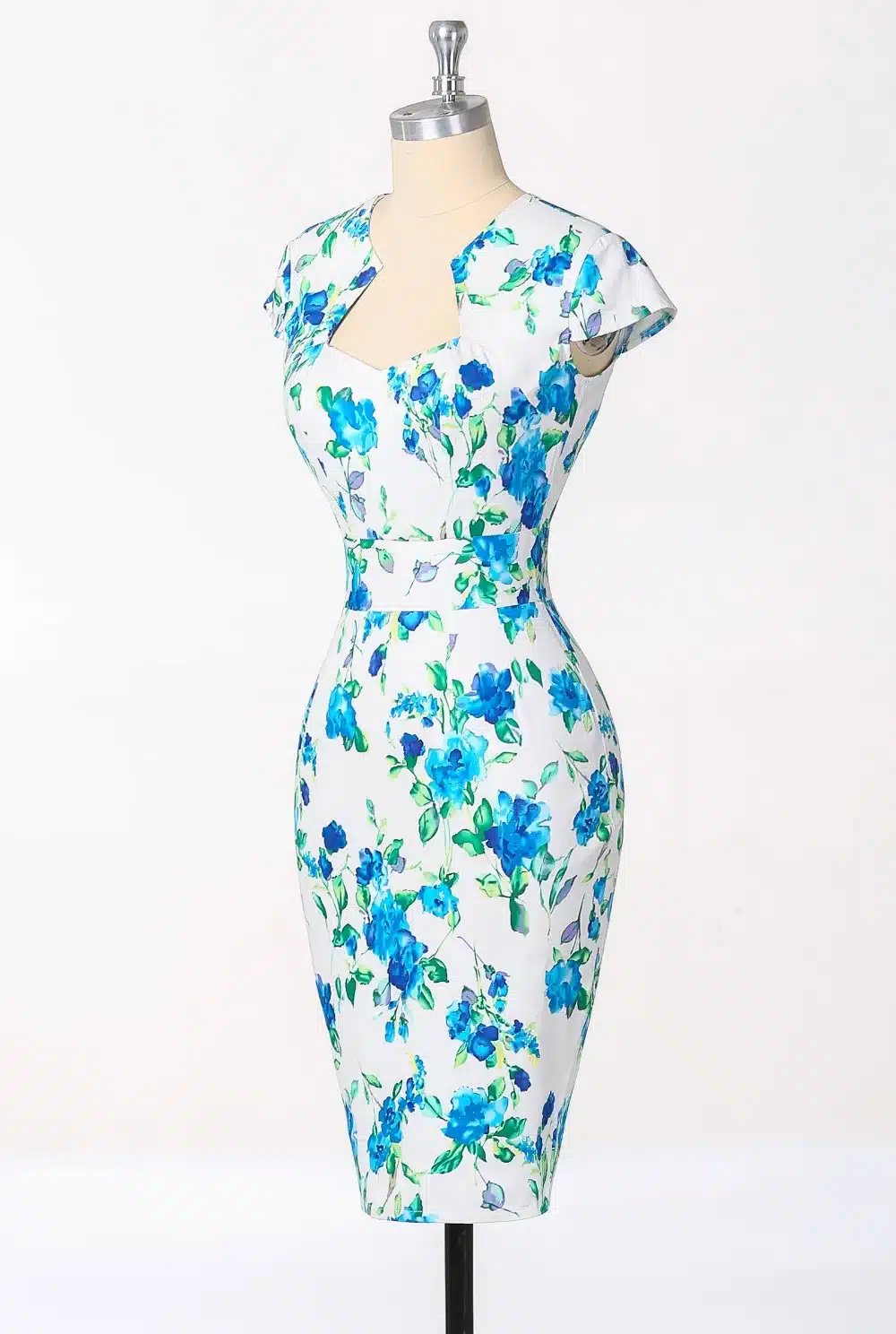 Women Plus Size Pencil Dresses Rockabilly Clothing 2018 Floral Summer Casual Party Office Dress Sexy 50s Vintage Bodycon Dress 15