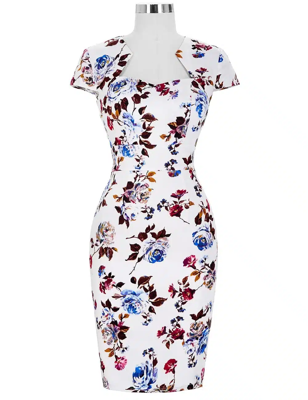 Women Plus Size Pencil Dresses Rockabilly Clothing 2018 Floral Summer Casual Party Office Dress Sexy 50s Vintage Bodycon Dress 22