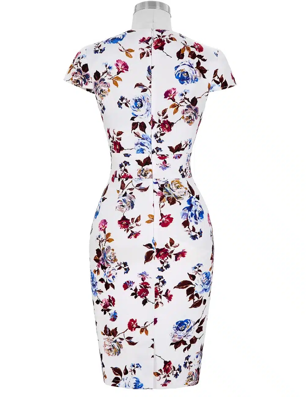 Women Plus Size Pencil Dresses Rockabilly Clothing 2018 Floral Summer Casual Party Office Dress Sexy 50s Vintage Bodycon Dress 23