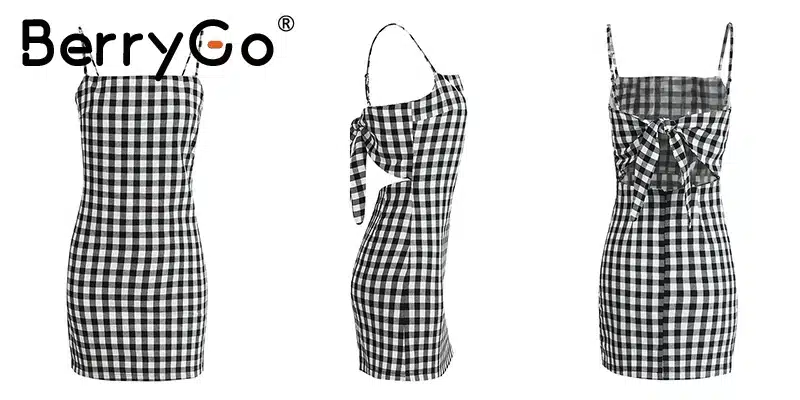 BerryGo Bow casual linen sexy dress Backless 2017 beach summer dress women sundress Slim fit bodycon white short dress vestidos 25