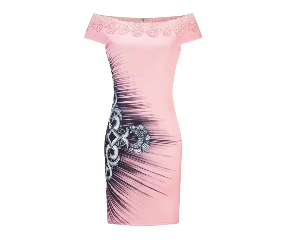 Hot Sale Women Apparel High-Quality Printing Short Sleeve Diamond Decoration Mini Fashion Summer Dress Personality Dresses 71178 24